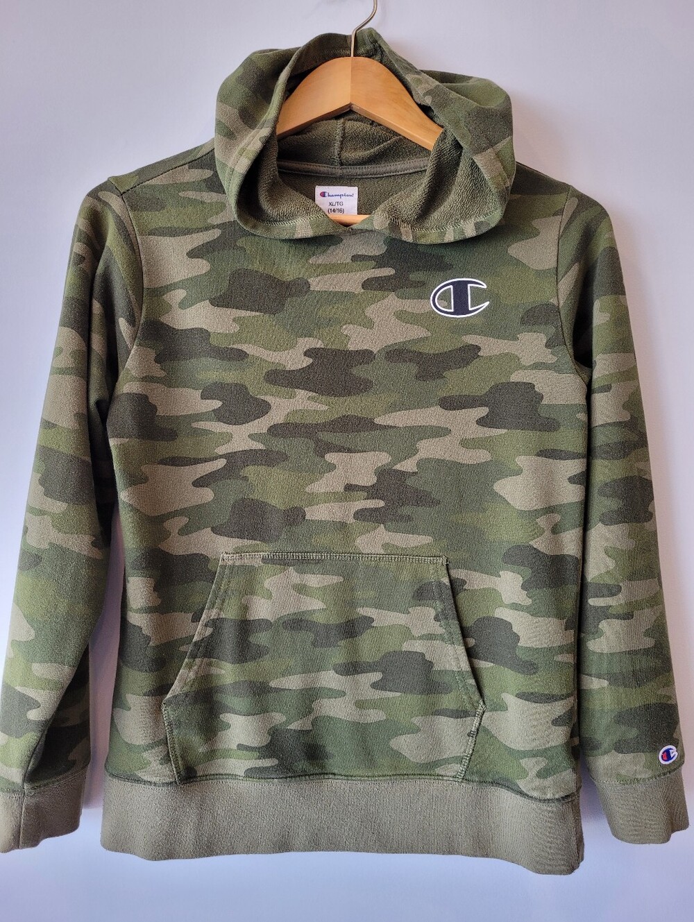 Champion Boys XL (14/16) Camo Pullover Hoodie Youth Teen Sweatshirt